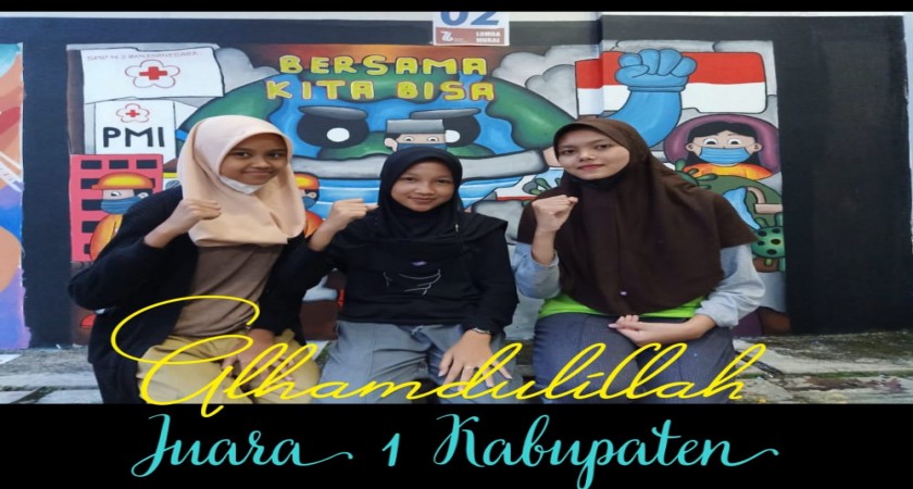 Esphero Raih Juara 1 Mural HUT PMI ke 76 Kabupaten Banjarnegara